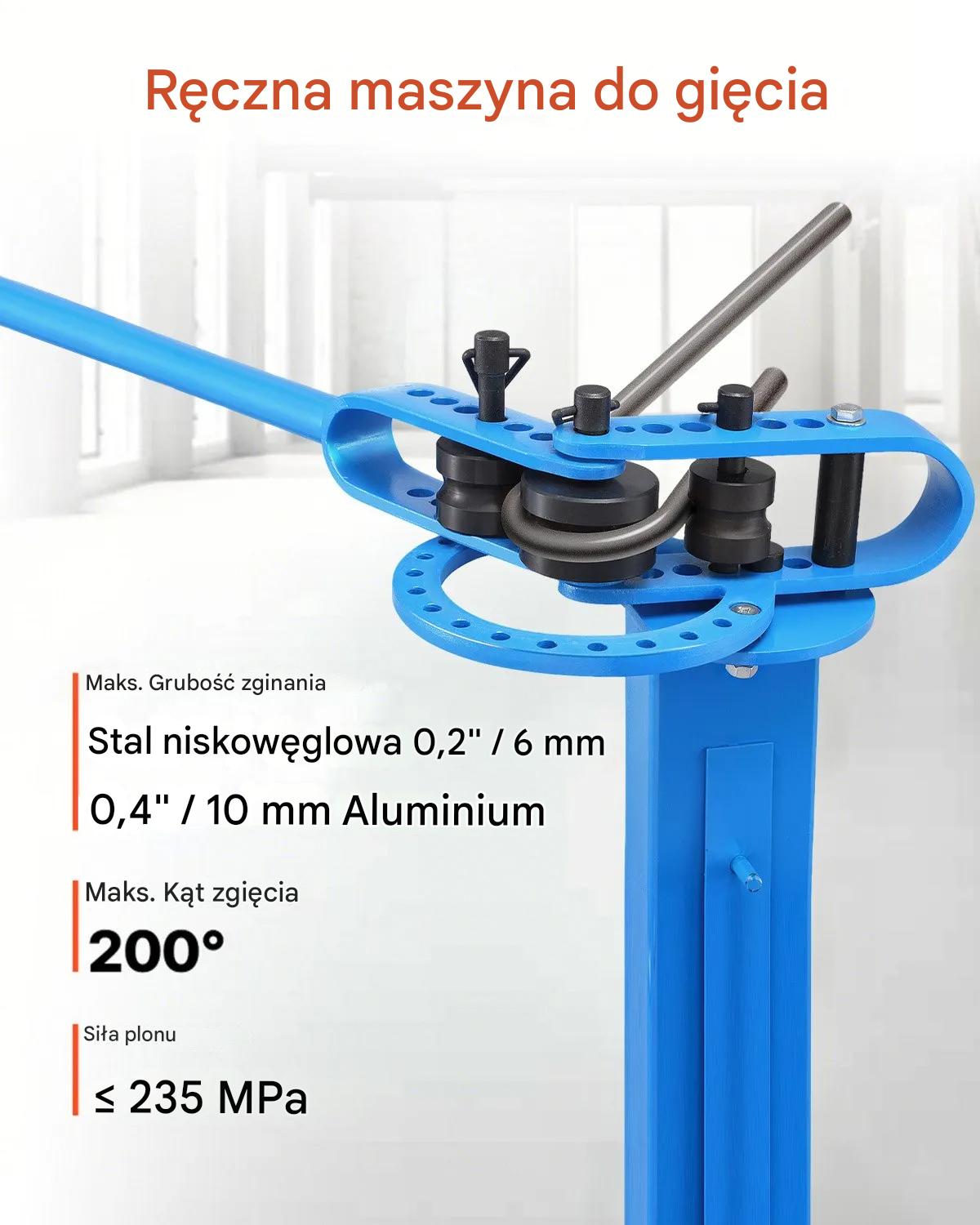 Giętarka ręczna do rur 200° z 14 matrycami, do miedzi do HVAC i warsztatu - obrazek 5