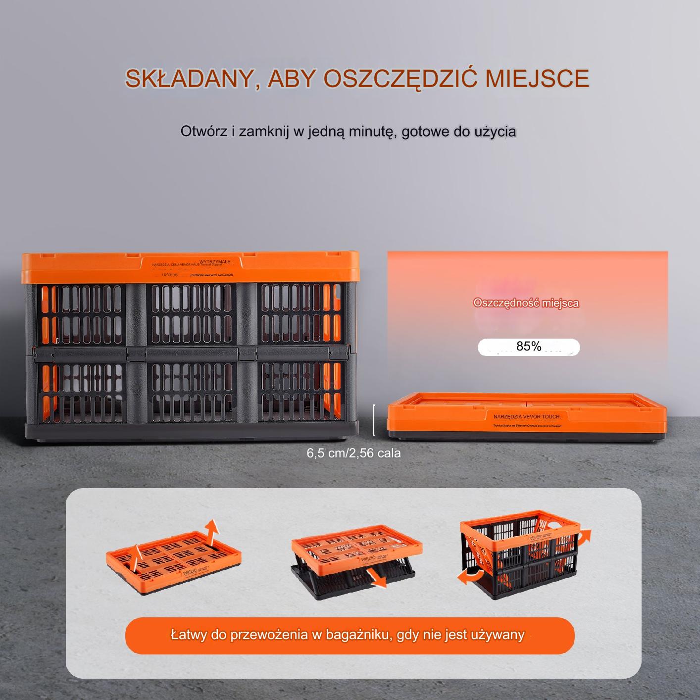 Skrzynka plastikowa pojemnik magazynowy 3 SZTUKI 52,5 x 35,5 x 30 cm - obrazek 3