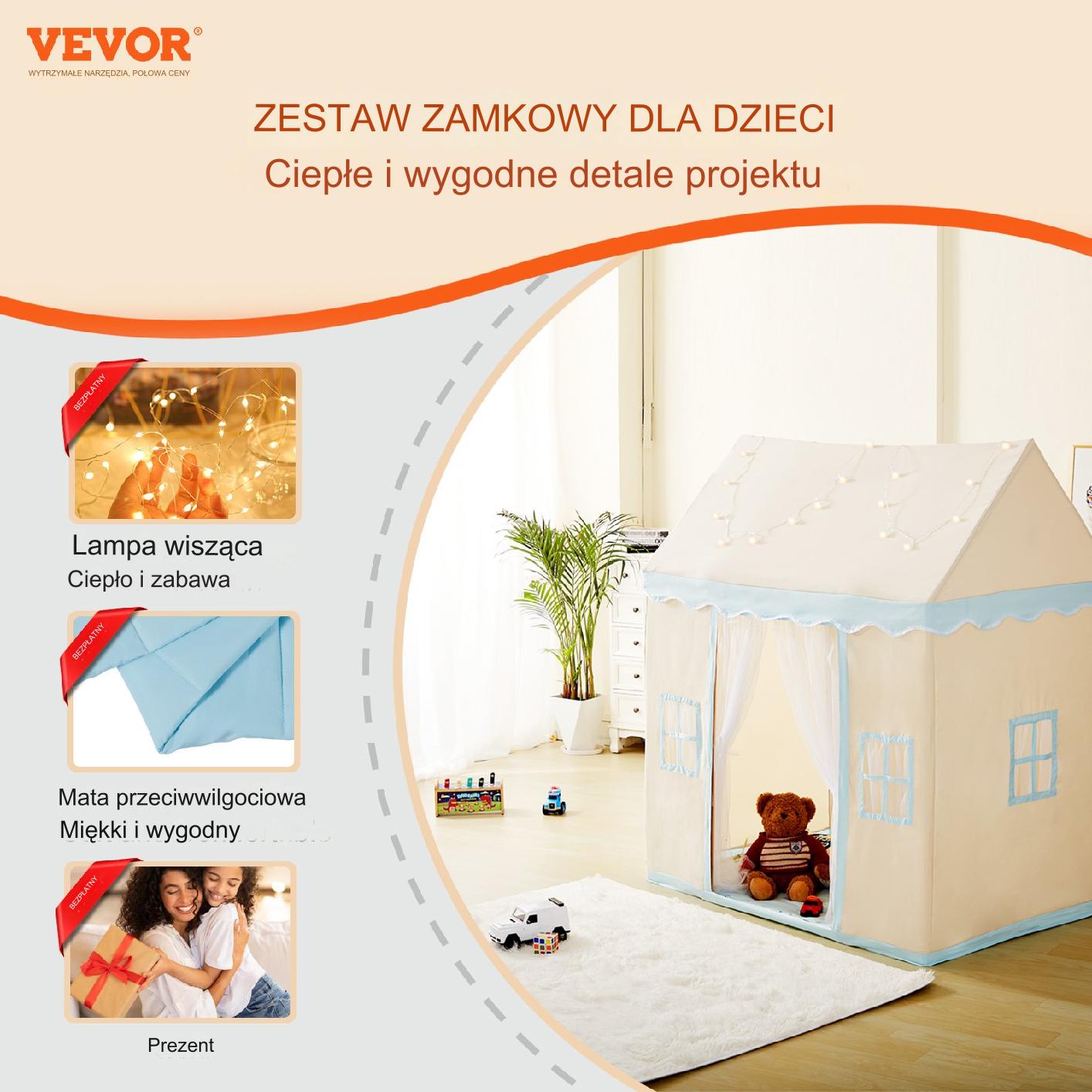 Namiot dla Maluchów z Matą i Lampką Domek - obrazek 7