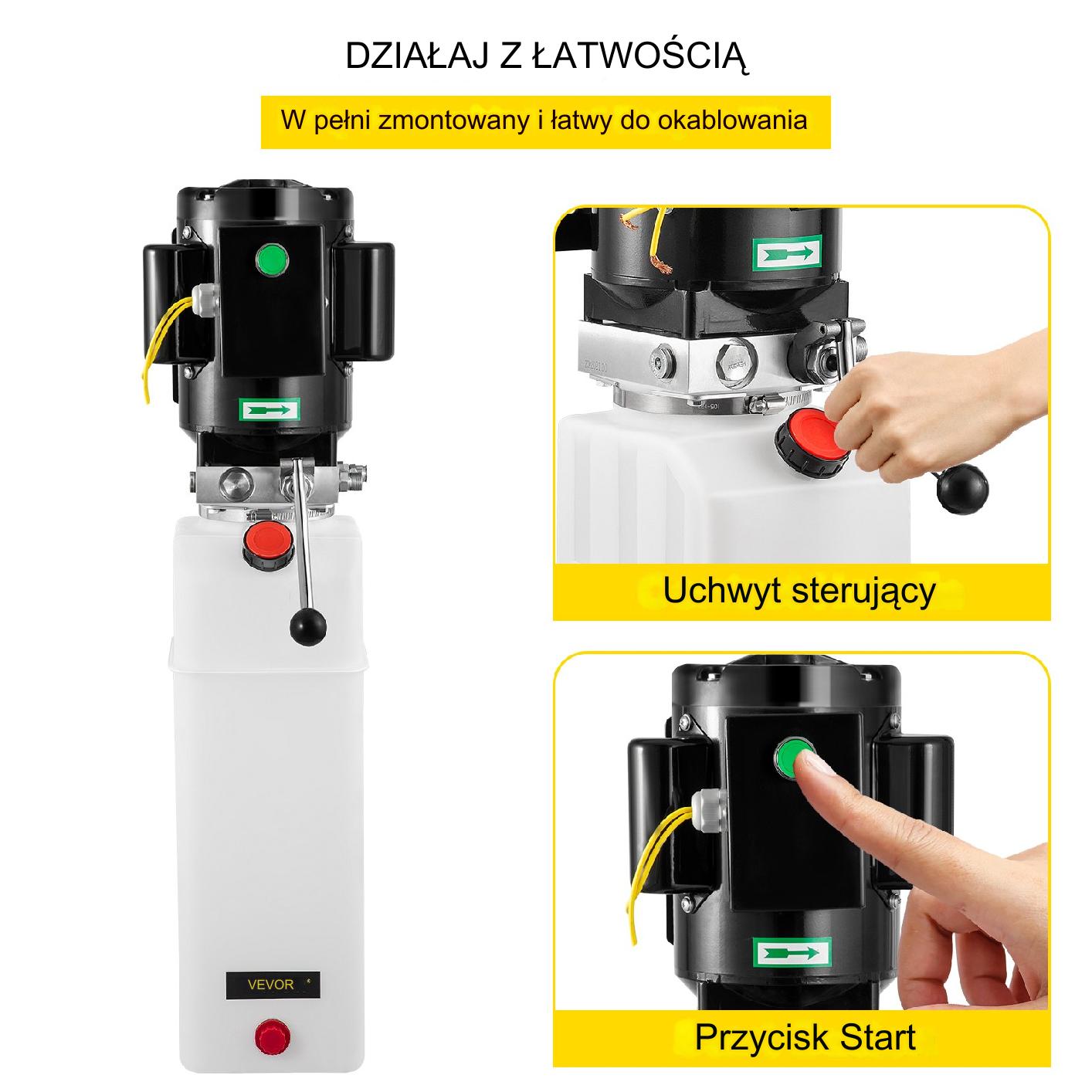 Agregat hydrauliczny do podnośnika samochodowego 3 kW 220 V 190 bar 14 L - obrazek 3