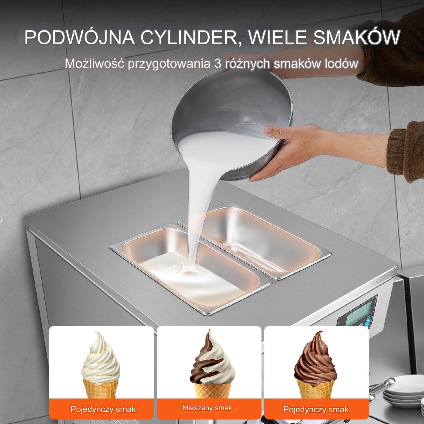 Maszyna do lodów włoskich automat do lodów 20 l/h - obrazek 6