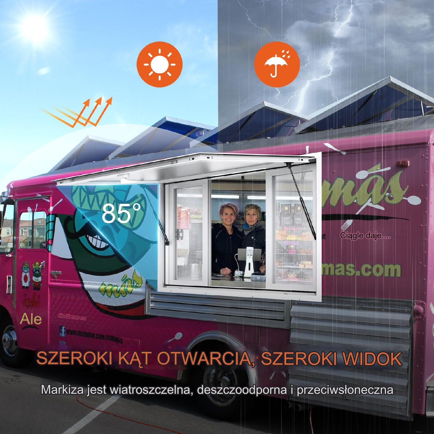 Okienko gastronomiczne okno podawcze 94,3x94,3cm – food truck gastronomia - obrazek 4