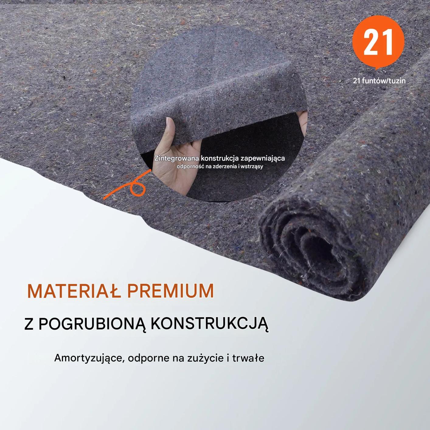 Koce transportowe do przeprowadzki 182x137 cm grube 24 szt ochrona mebli - obrazek 4