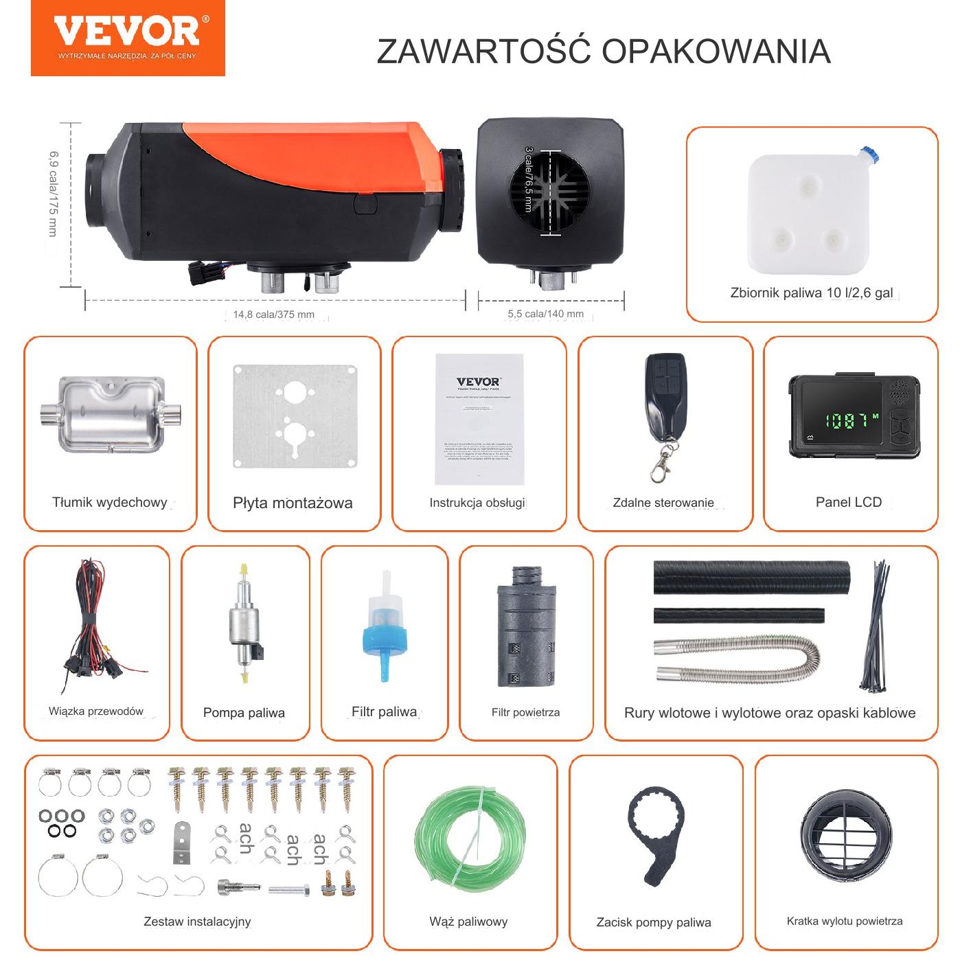 Nagrzewnica Diesel 12 V z Aplikacją Bluetooth - obrazek 2
