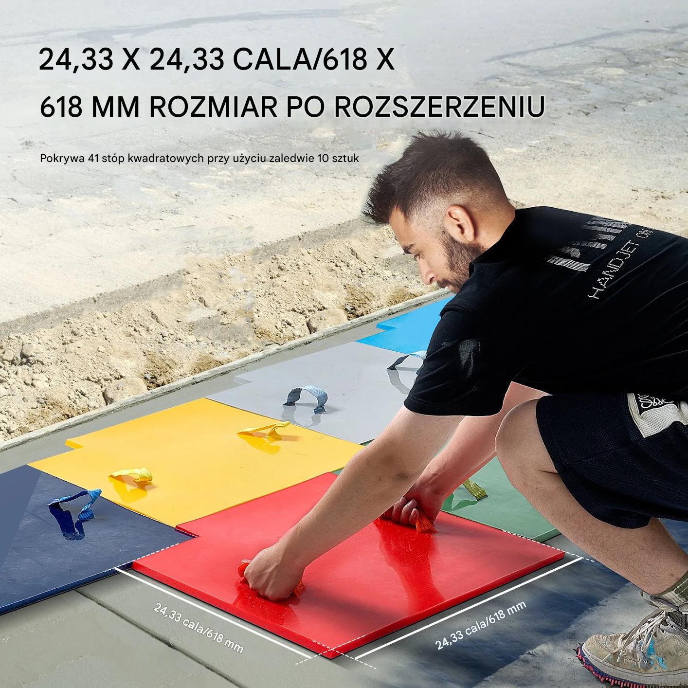 Matryca do betonu dekoracyjnego 7 szt. wzór łupka 60x60 do tarasu - obrazek 7