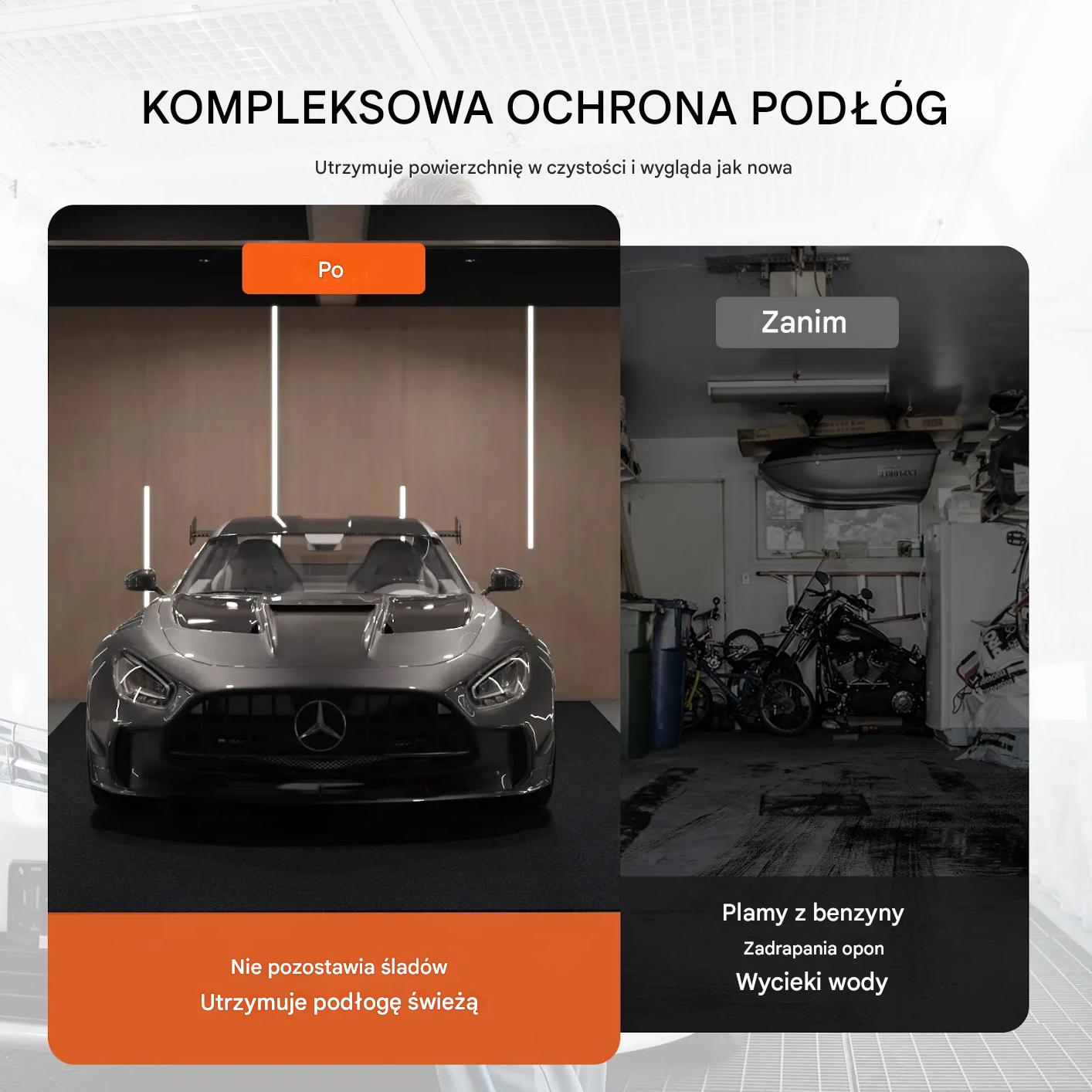 Mata garażowa 2.68x6.7m wodoodporna nieślizgowa do ochrony podłogi TPE olej - obrazek 4