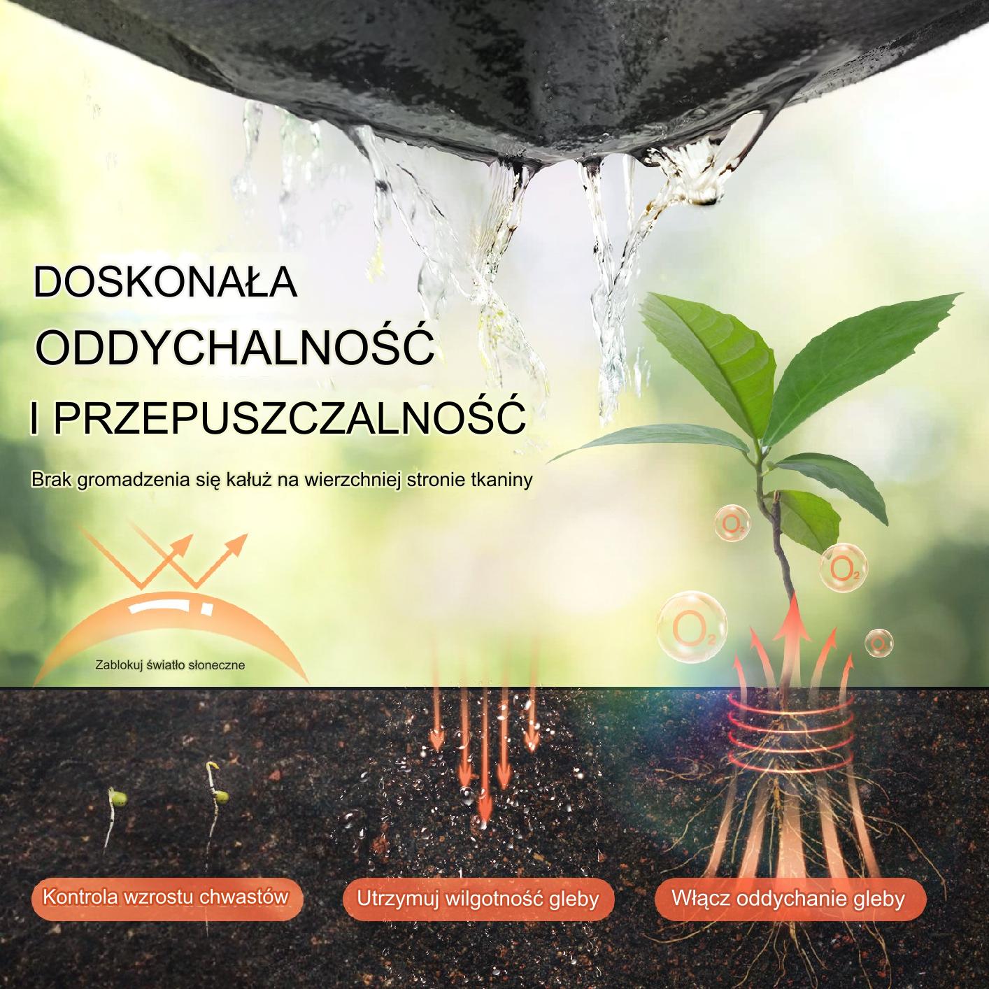 Geowłóknina 1,8x30,5 m 271g/m² czarna pod żwir drogowa przeciw chwastom - obrazek 3