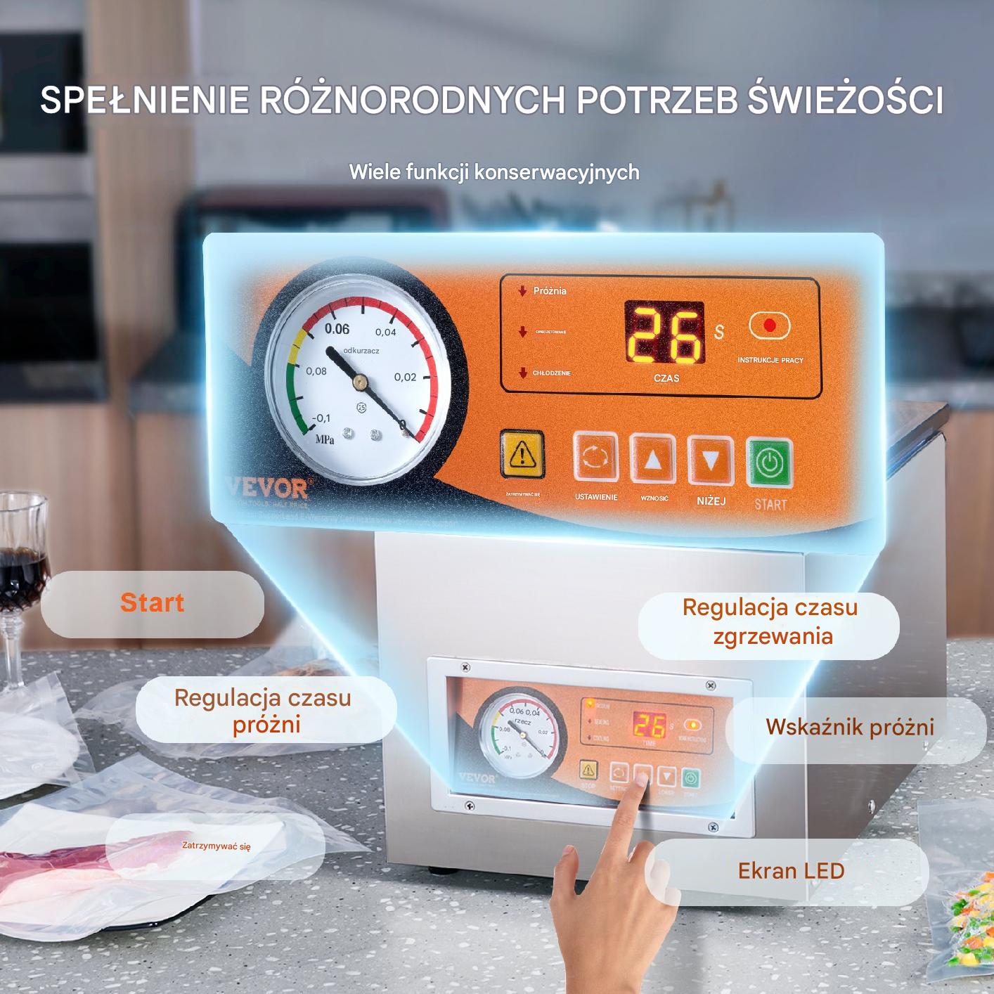 Pakowarka próżniowa komorowa 260W 26 cm - obrazek 6