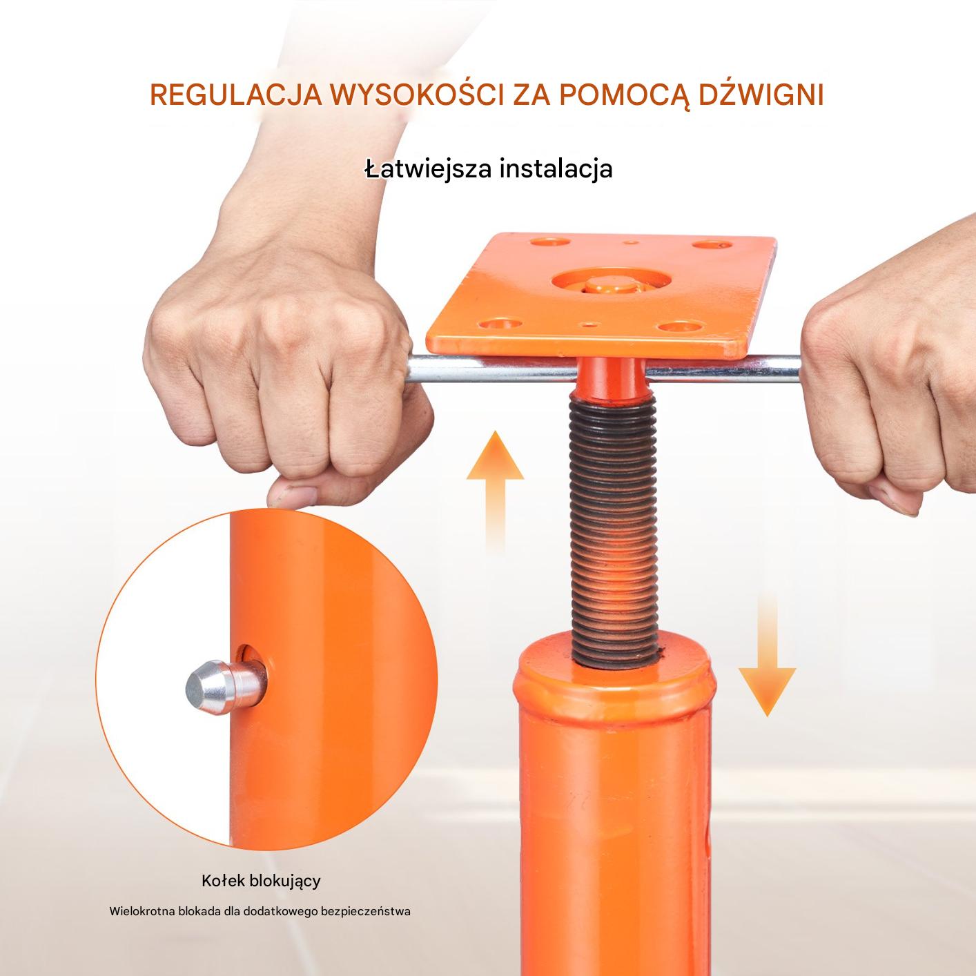 Podpora Stropowa Regulowana 56–100 cm – Udźwig do 8164 kg - obrazek 5