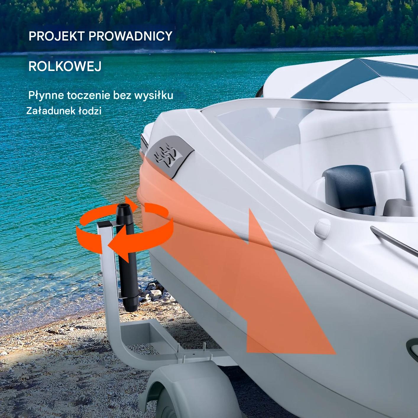 Prowadnice do przyczepy podłodziowej 52 cm regulowane stalowe - obrazek 4