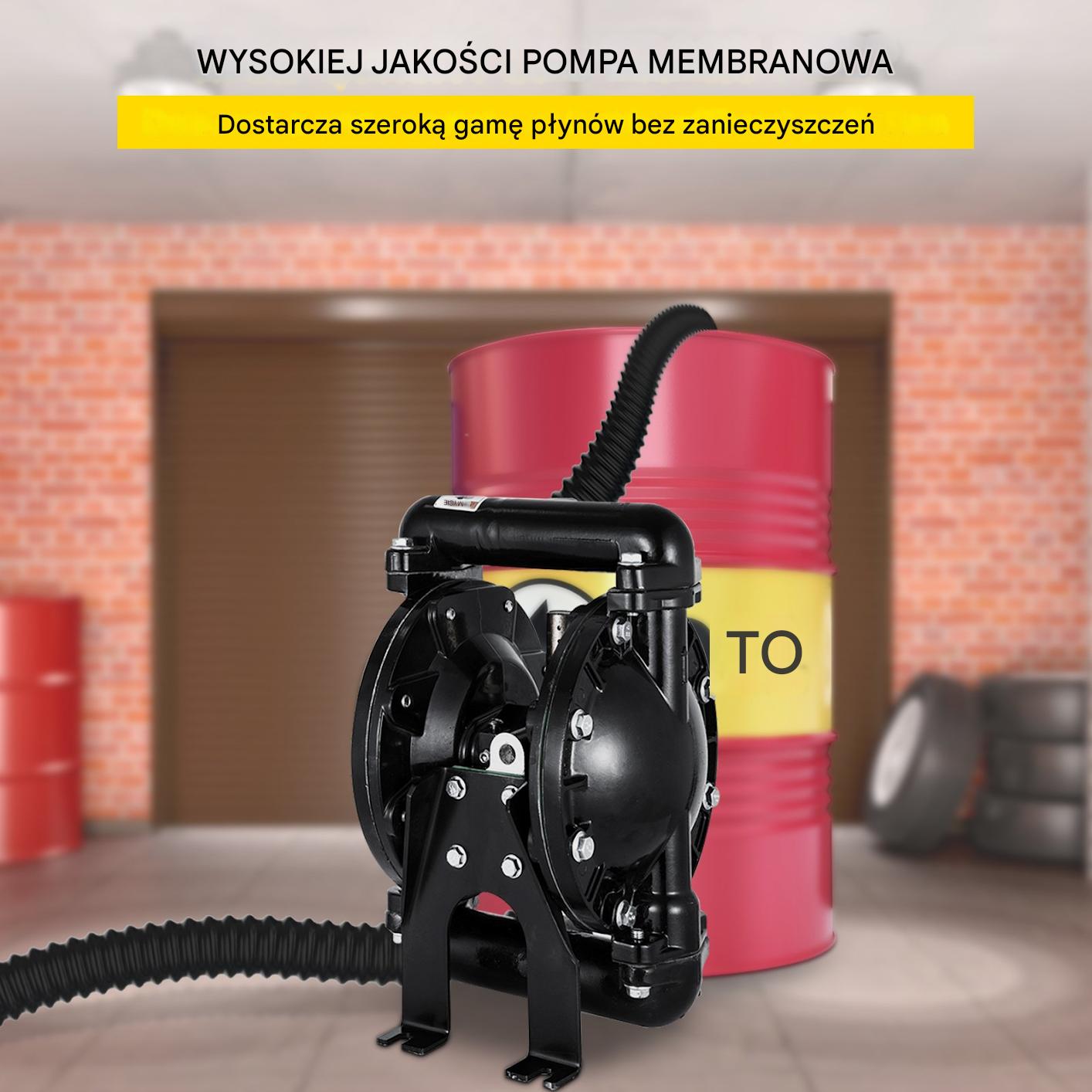 Pompa pneumatyczna dwumembranowa 132 l/min Przemysłowa wytrzymała - obrazek 7