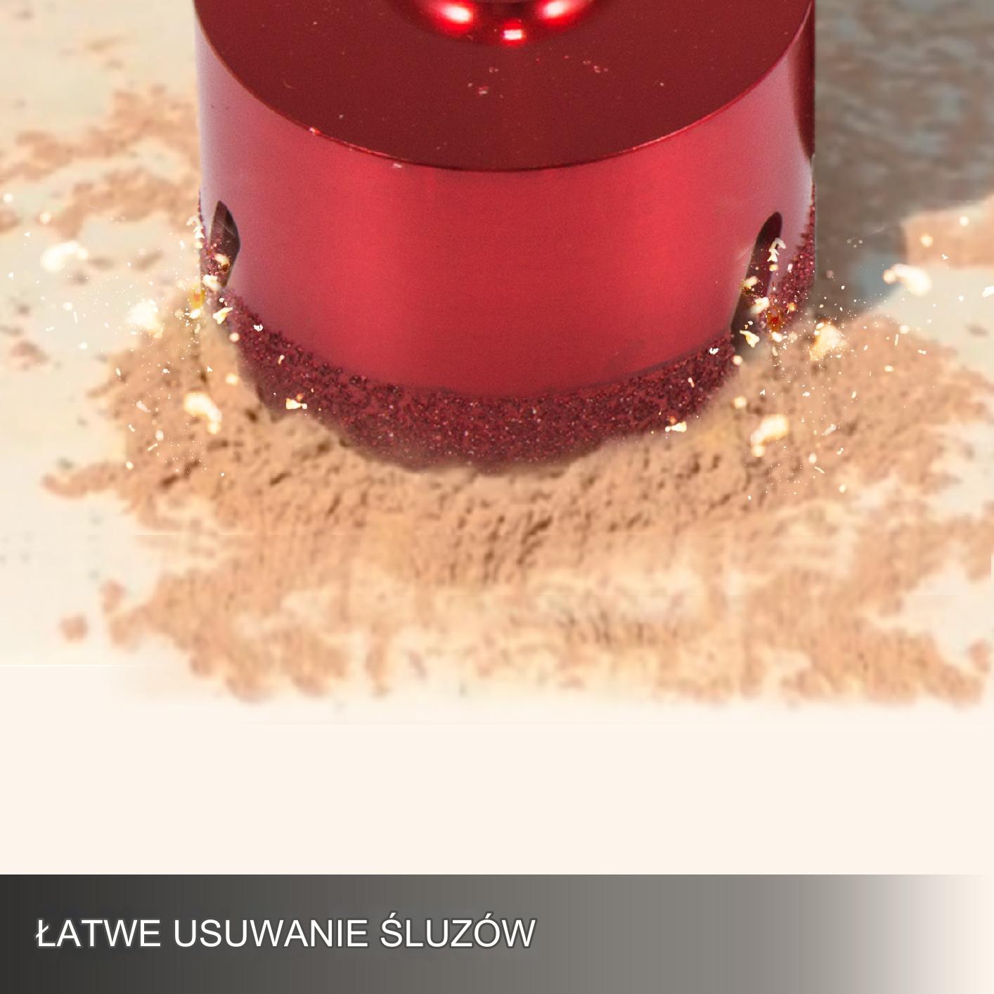 Otwornice diamentowe do betonu gresu płytek koronki zestaw 20-68 mm 10 szt. - obrazek 4