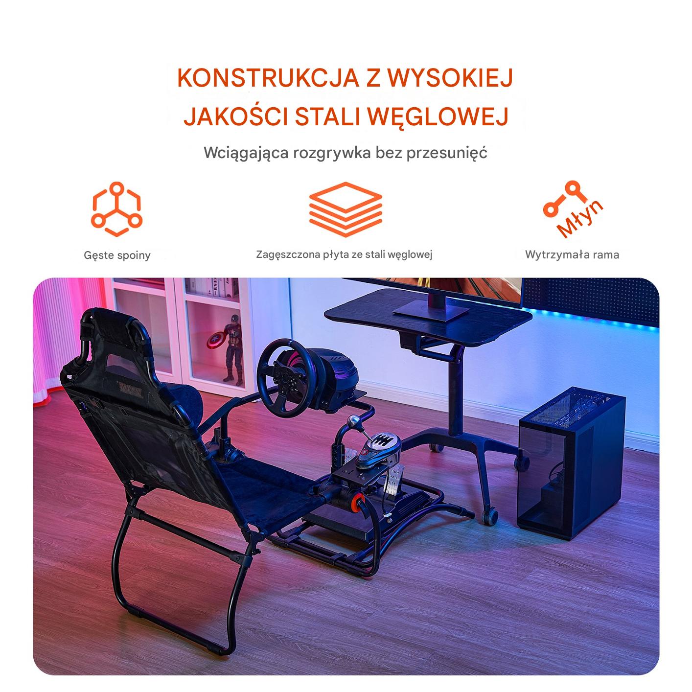 Stojak gamingowy pod kierownicę Stojak symulatora wyścigowego G923/G920/G29 - obrazek 6