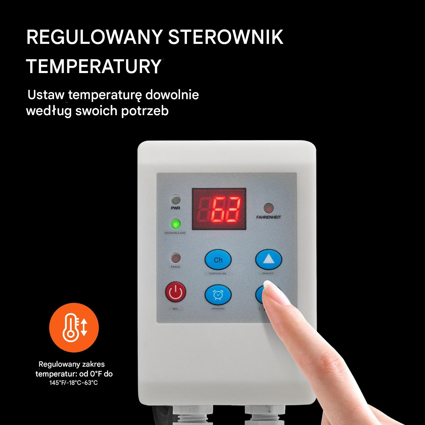 Ogrzewacz do beczki 19 l 250W z termostatem 0–63°C pas grzewczy - obrazek 3