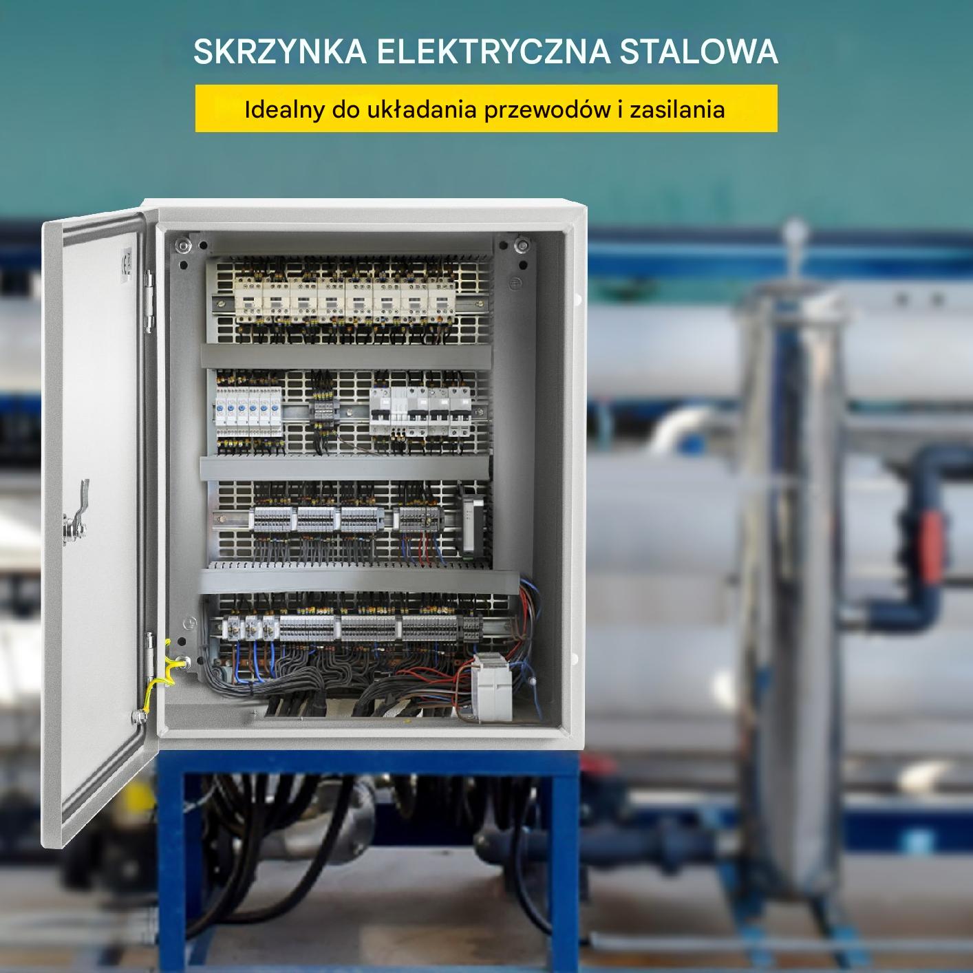 Skrzynka elektryczna rozdzielnia obudowa metalowa 50x40x15 cm - obrazek 4