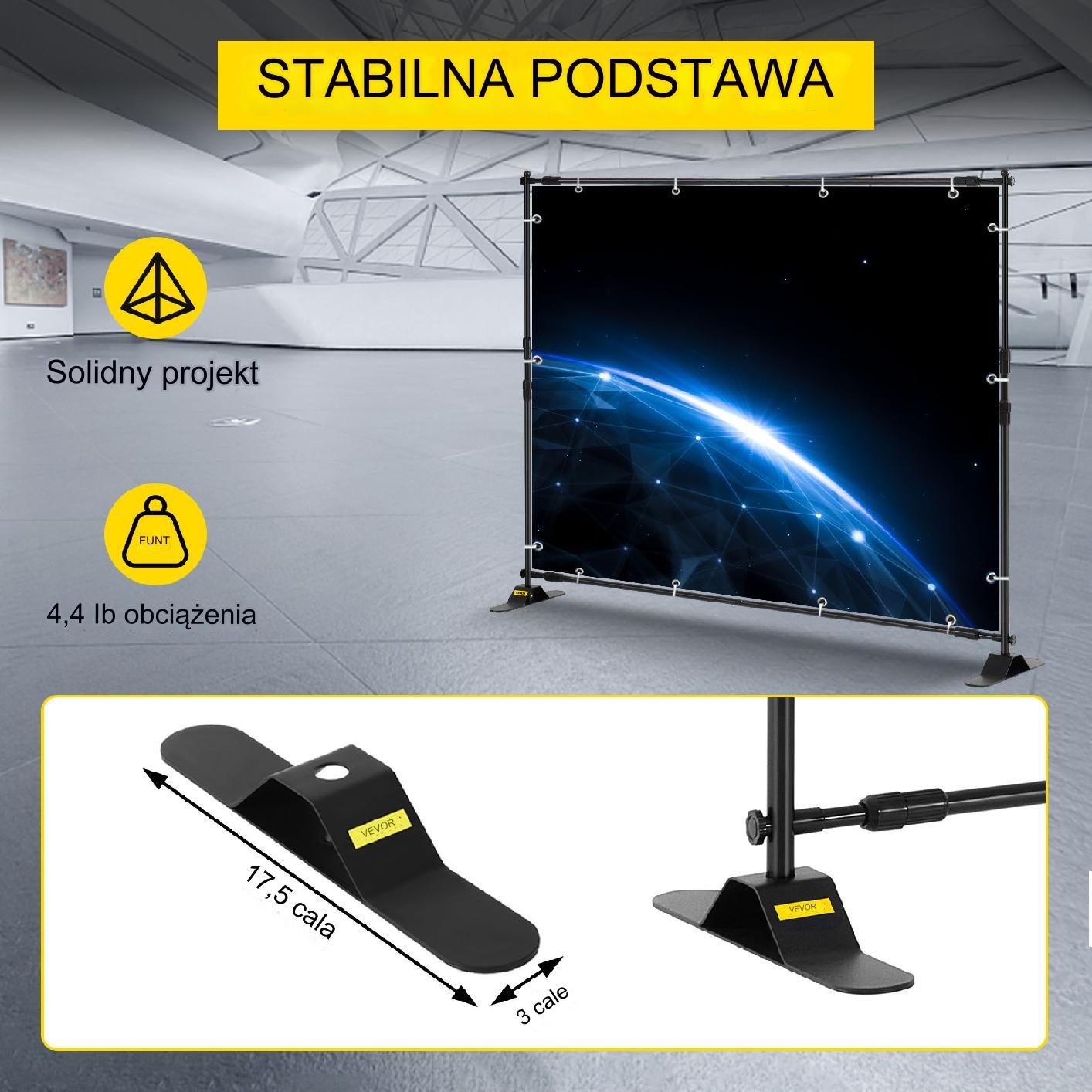 Stojak baner stelaż ścianka tło regulowany 300 x 240 cm - obrazek 6