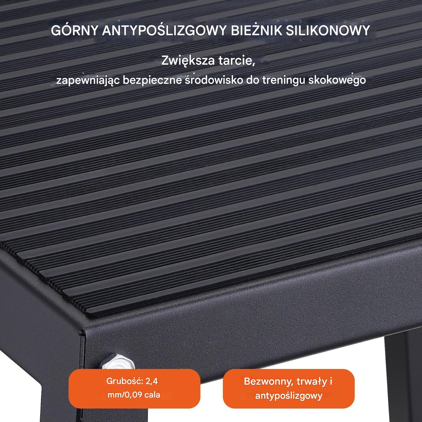Platforma Plyometryczna Stalowa – Czarna 45 cm - obrazek 3