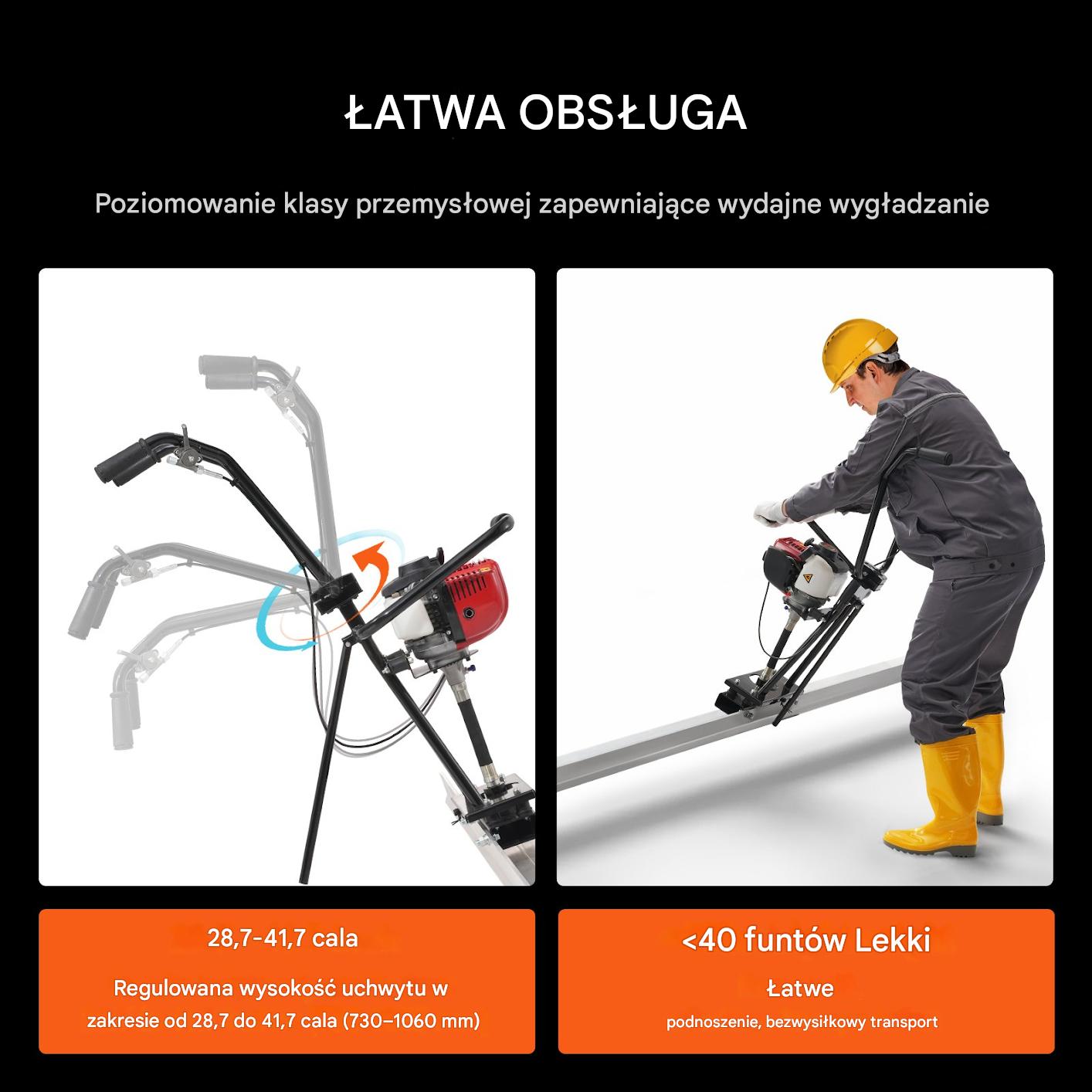 Listwa wibracyjna łata spalinowa do betonu 337 cm 1160 W - obrazek 3