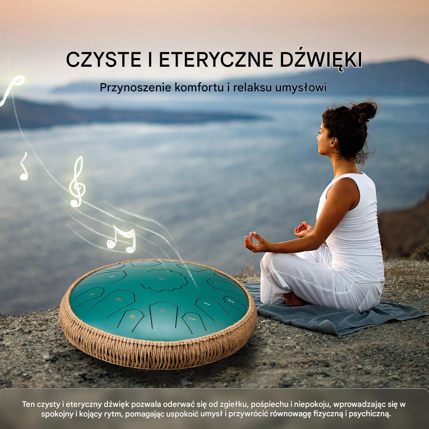 Bęben eteryczny 35,6 cm zielony - obrazek 3