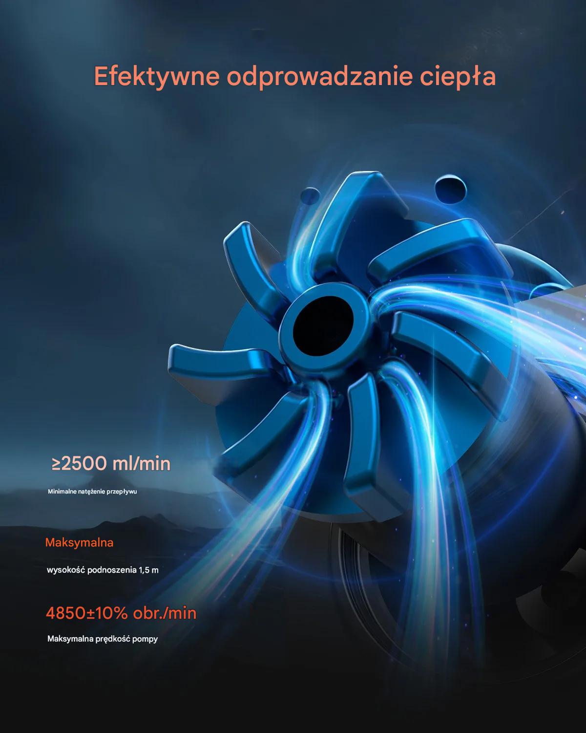 Chłodzenie wodne CPU AIO 360mm LCD ARGB Intel AMD wydajne do PC gaming - obrazek 3