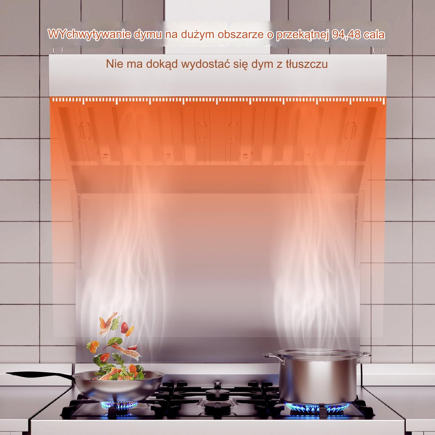 Okap Gastronomiczny Wyciąg pochłaniacz 240x76x90 cm - obrazek 6