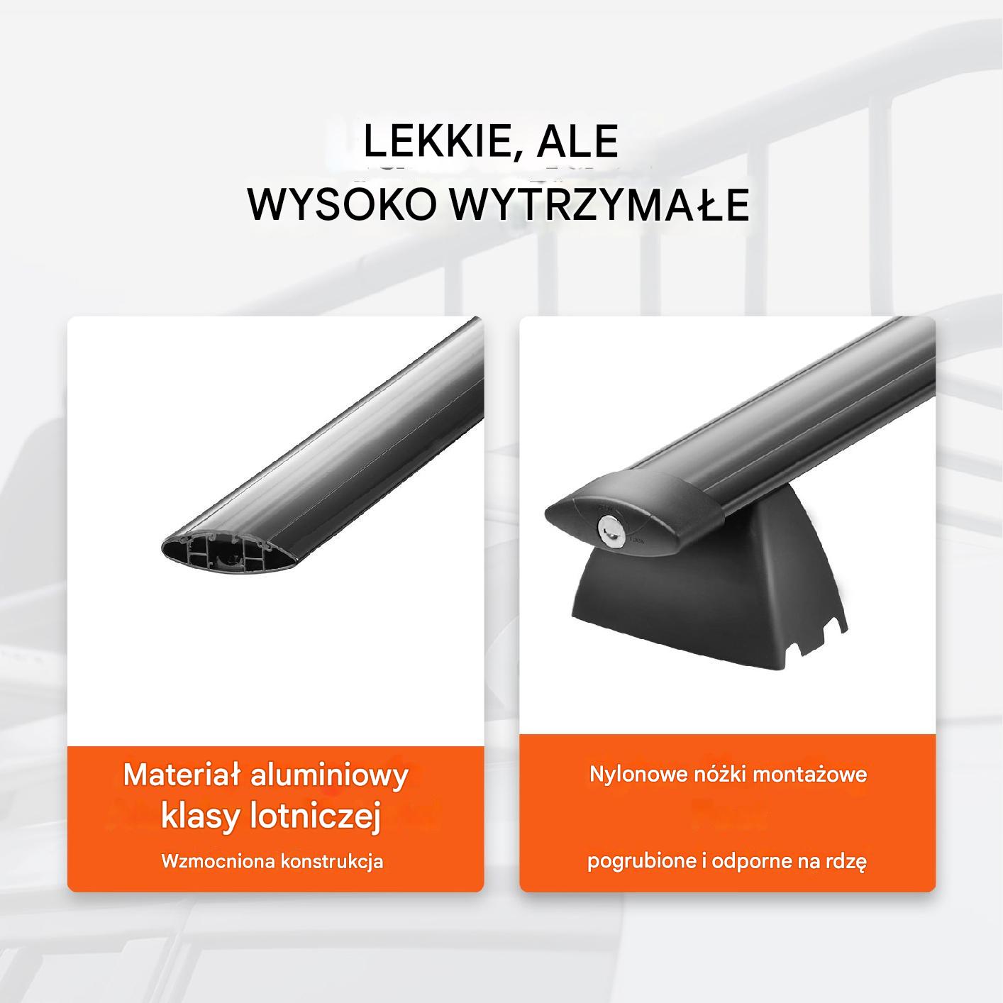 Bagażnik dachowy na relingi belki poprzeczki dachowe Jeep Grand 118 cm - obrazek 4