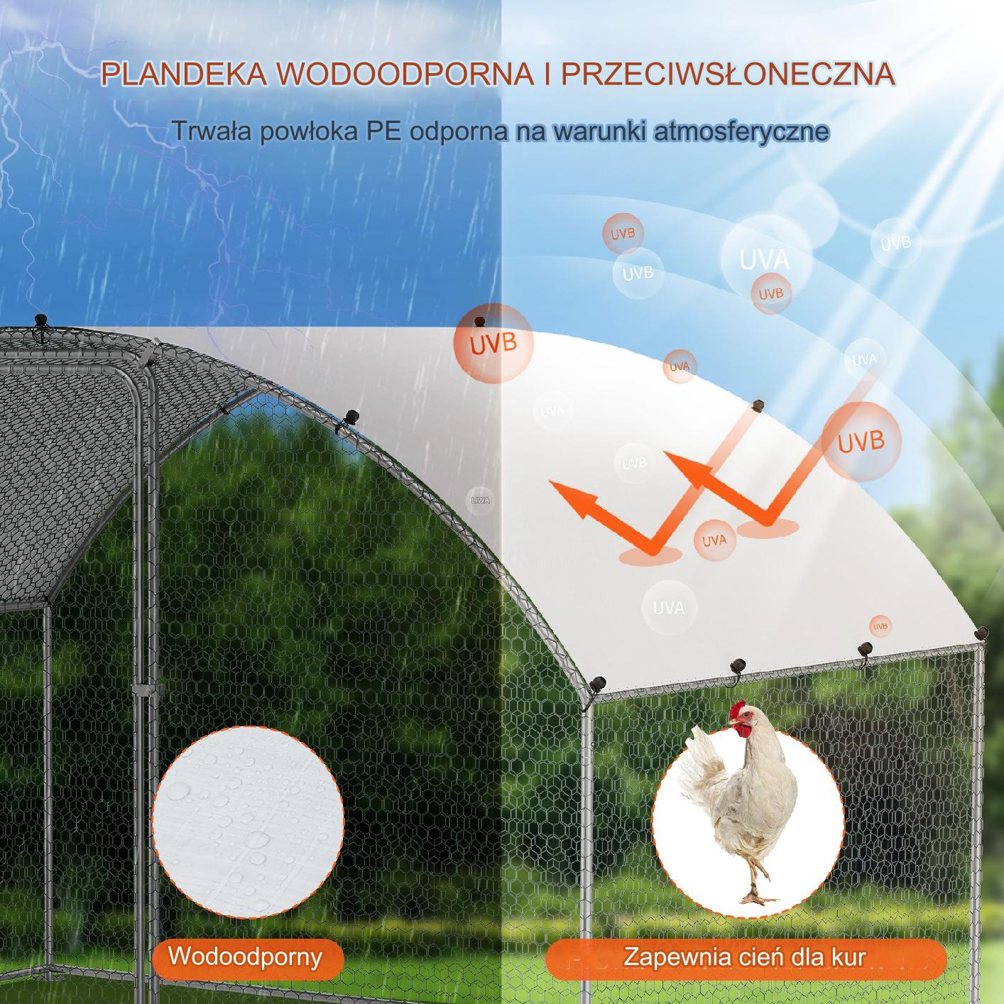 Duża Klatka Wybieg dla Kurczaków 2 x 3 x 2 m - obrazek 4