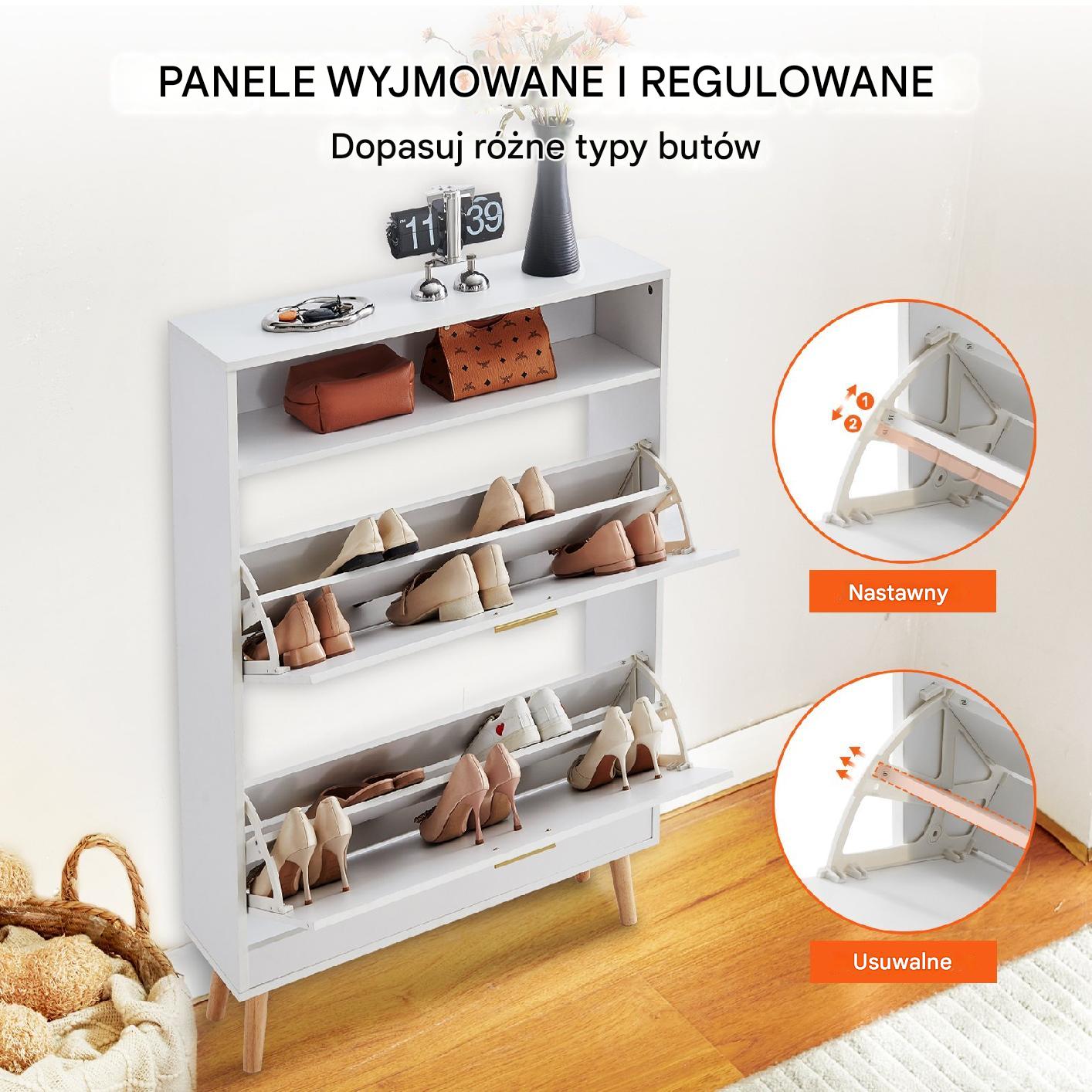 Szafka na buty otwierana uchylna komoda 80 cm - obrazek 5