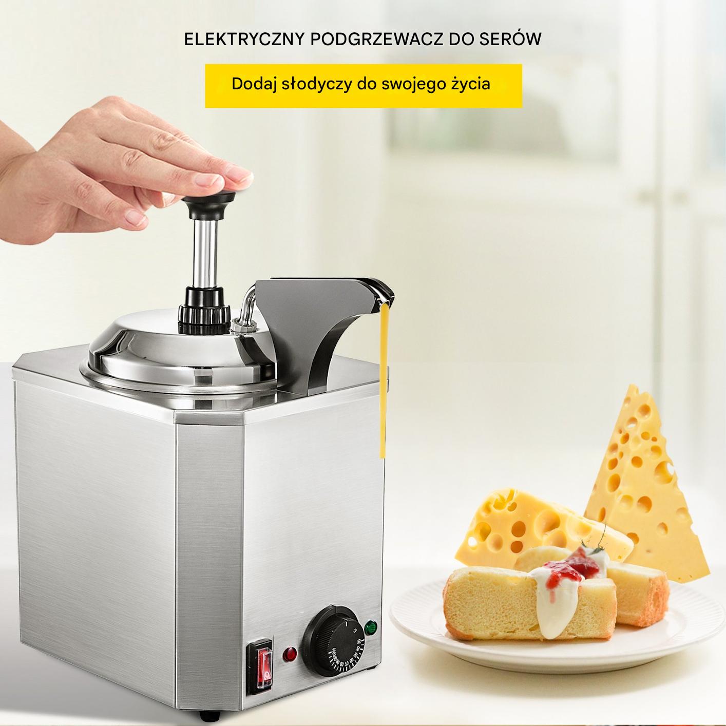 Elektryczny podgrzewacz do czekolady sera z pompką 2,5 L 650W - obrazek 8