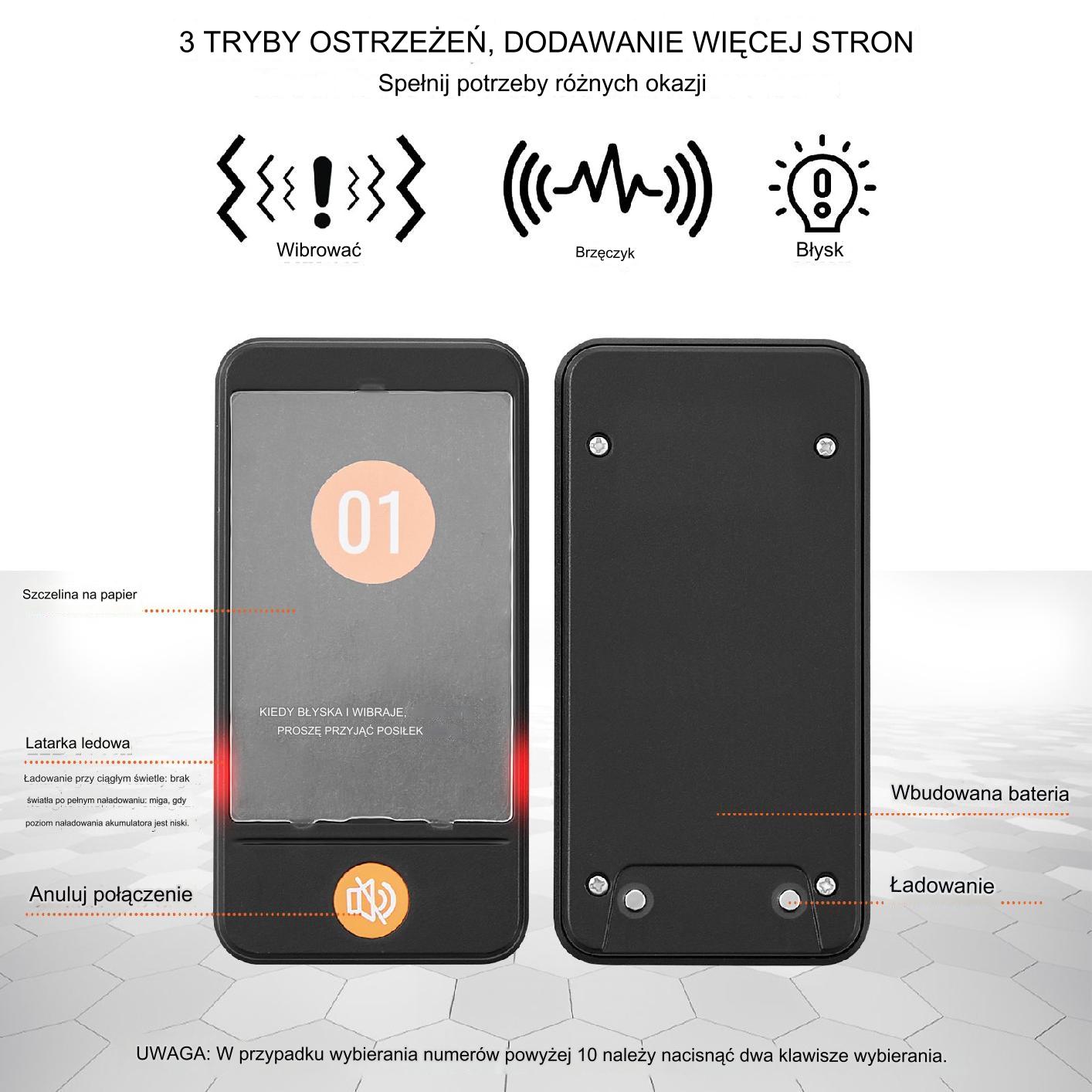 Pager Restauracyjny System Przywoławczy Pager 10 szt. - obrazek 4