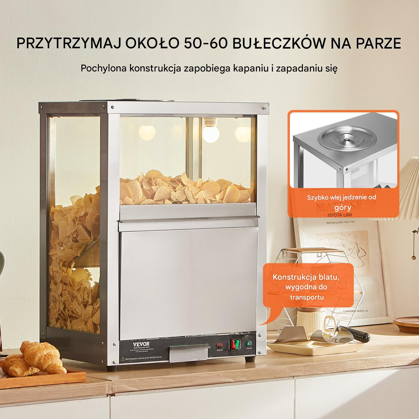 Podgrzewacz do Nachos Popcornu 80L - obrazek 3