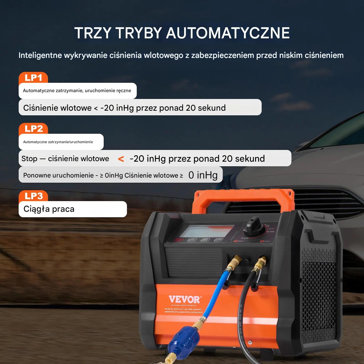 Stacja odzysku czynnika chłodniczego 1HP dwucylindrowa HVAC klimatyzacja - obrazek 5