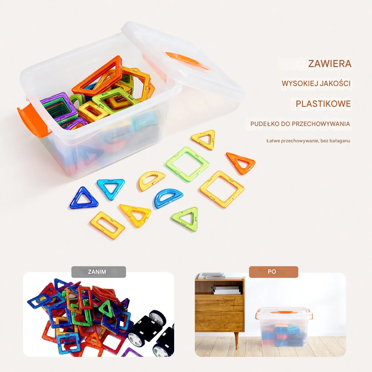 Magnetyczne Klocki 123 szt. zestaw 3D dla dzieci – zabawka edukacyjna - obrazek 6