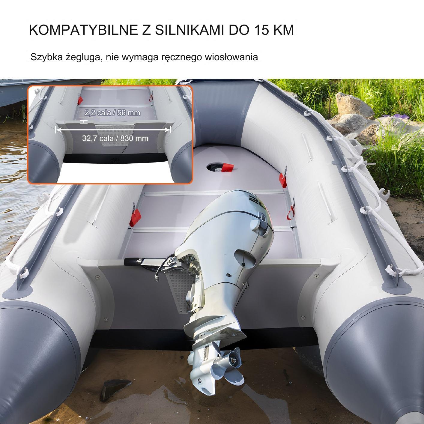 Ponton wędkarski dmuchany do pływania z wiosłami 6 osobowy - obrazek 4