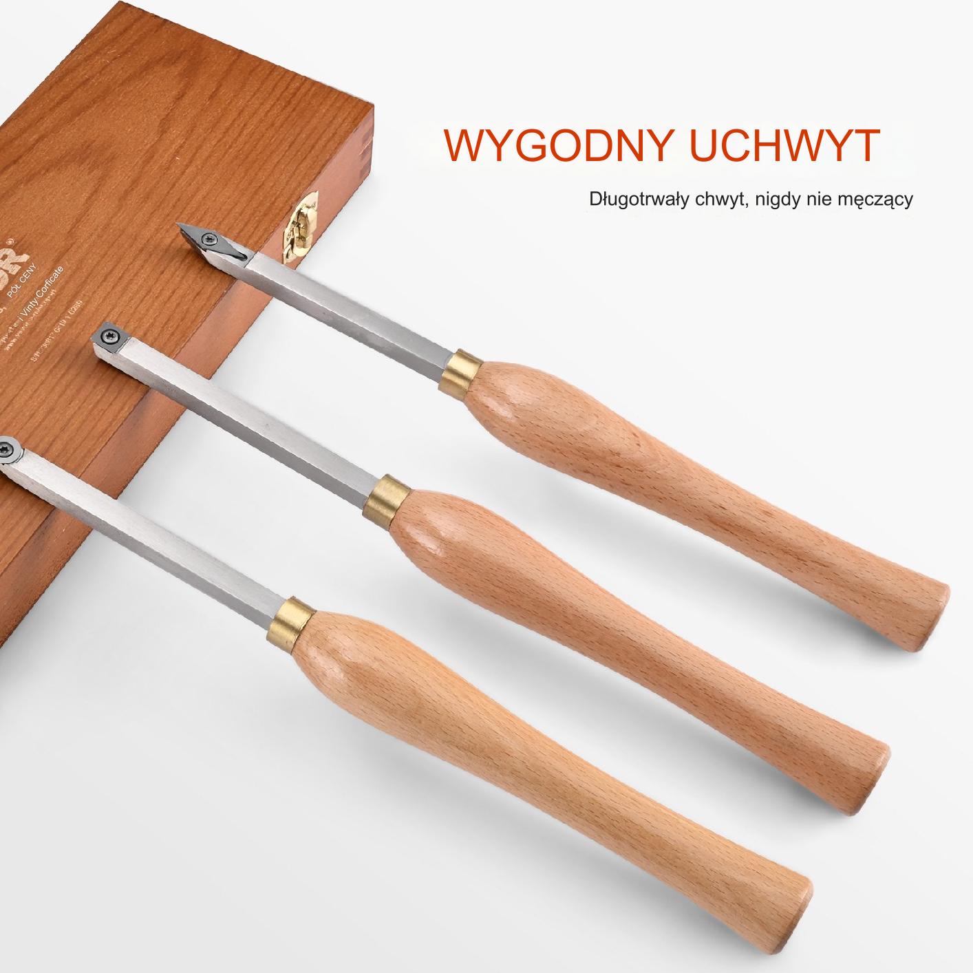 3-Częściowy Zestaw Dłutów Tokarskich - obrazek 5