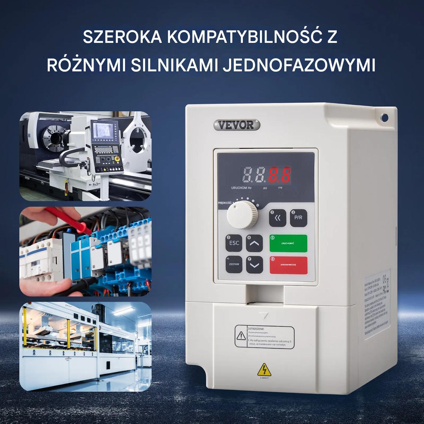 Falownik VFD 3kW 4HP 220V 1/3 fazowy sterownik silnika CNC regulowany - obrazek 6