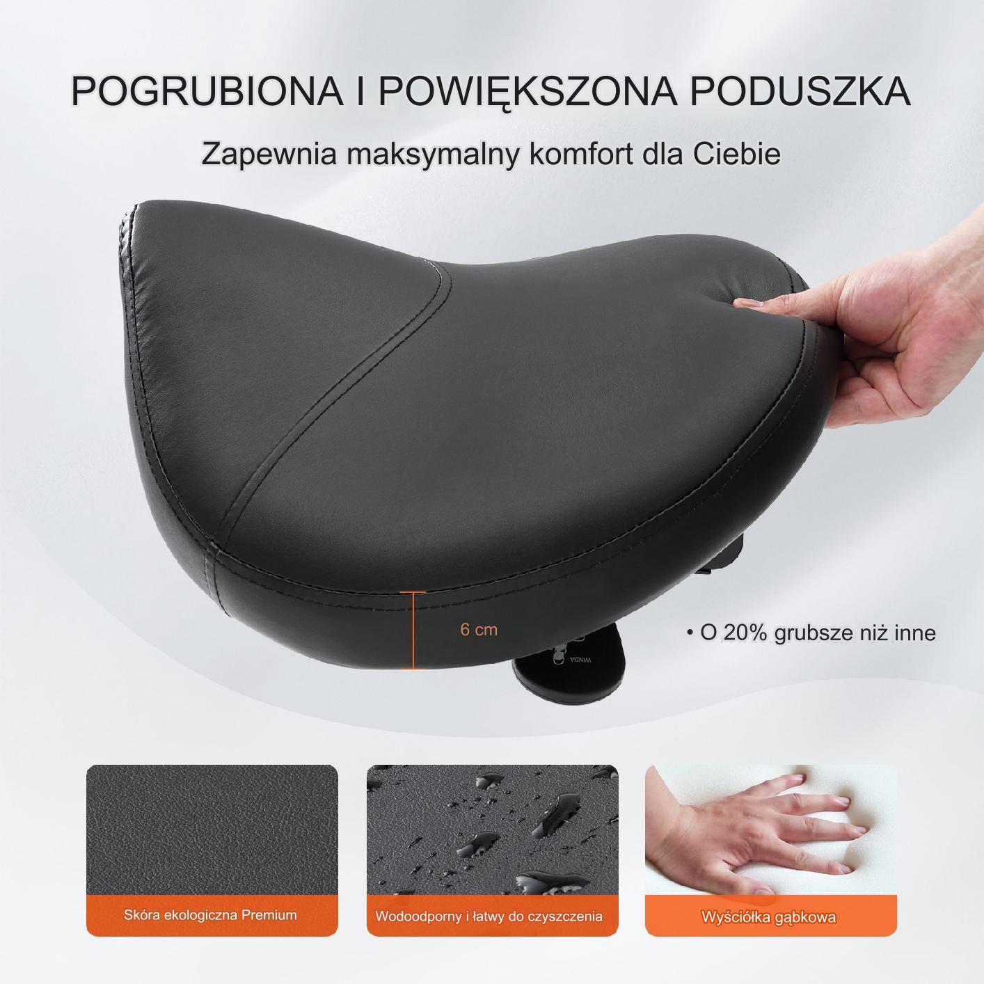 HOKER SIODŁOWY KOSMETYCZNY REGULOWANY STOŁEK KÓŁKA - obrazek 3