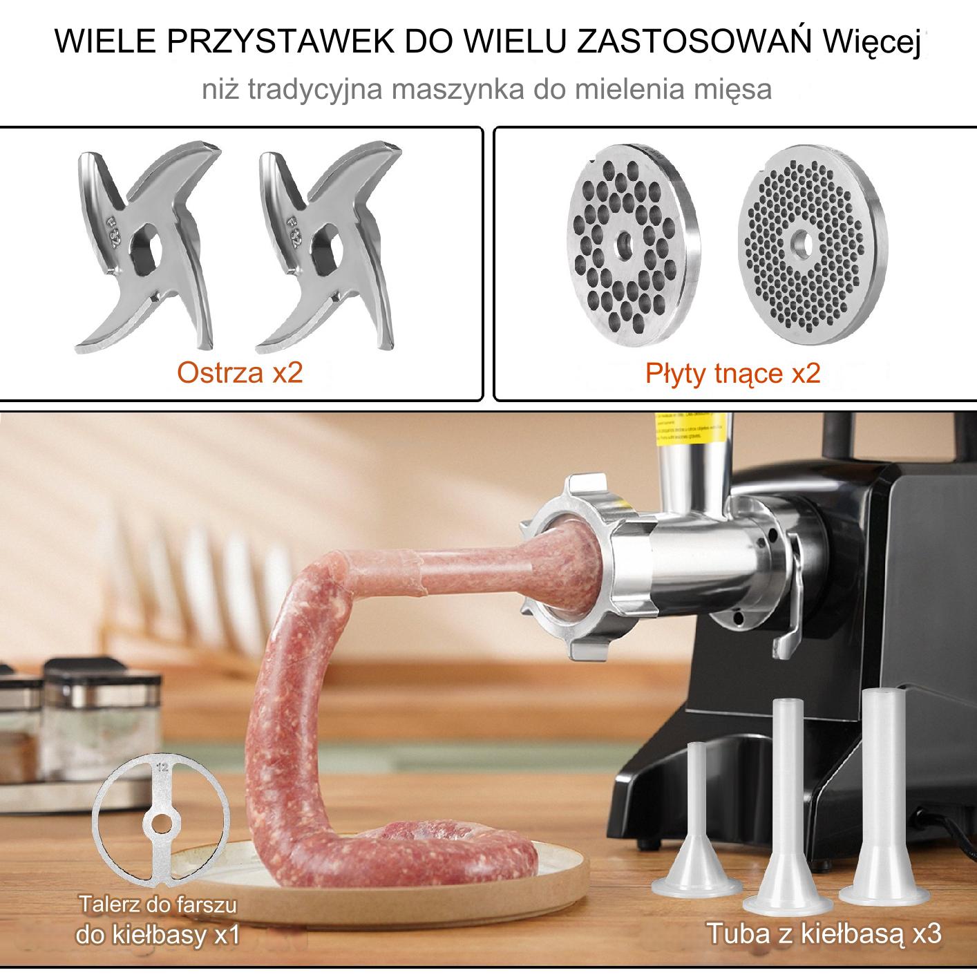 Przemysłowa Elektryczna Maszynka do Mielenia Mięsa 575 W (1100 W Max) - obrazek 3