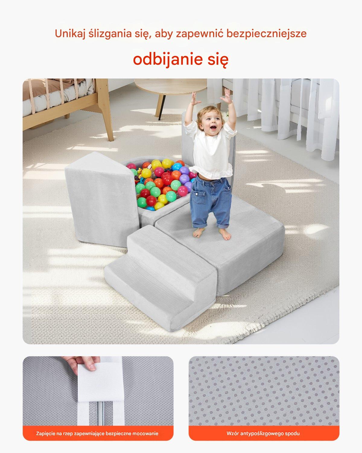 Zestaw Piankowych Bloków z Basenem na Kulki dla Niemowlaków - obrazek 5