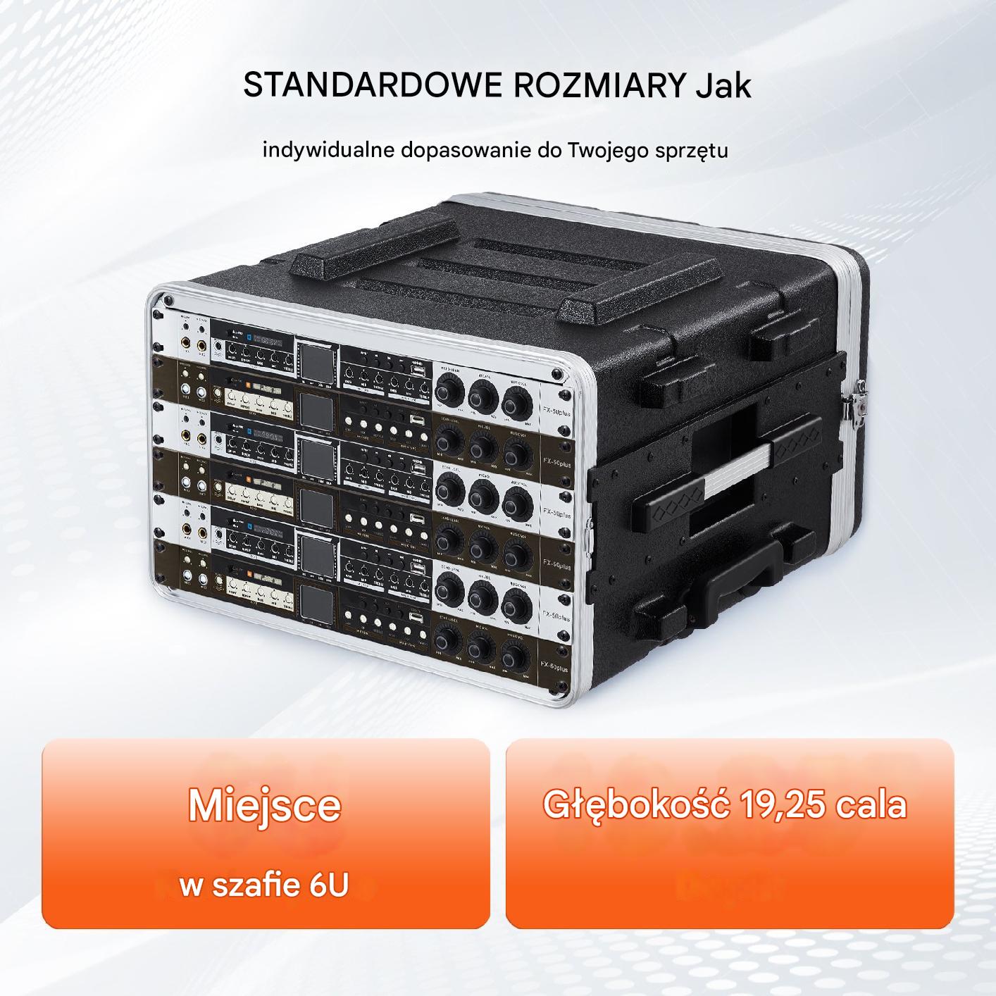 Szafa rack 5U głębokość 48 cm z zamkami i kółkami ABS wyjmowane panele - obrazek 2