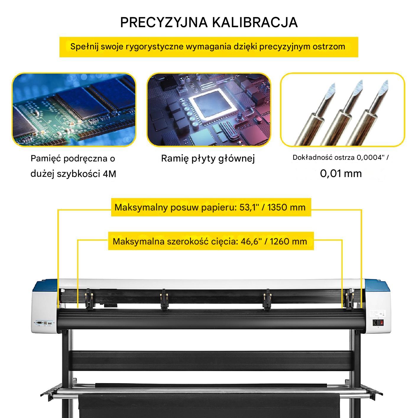 Ploter Tnący do Winylu 1350 mm z Półautomatycznym Pozycjonowaniem Konturowym - obrazek 5