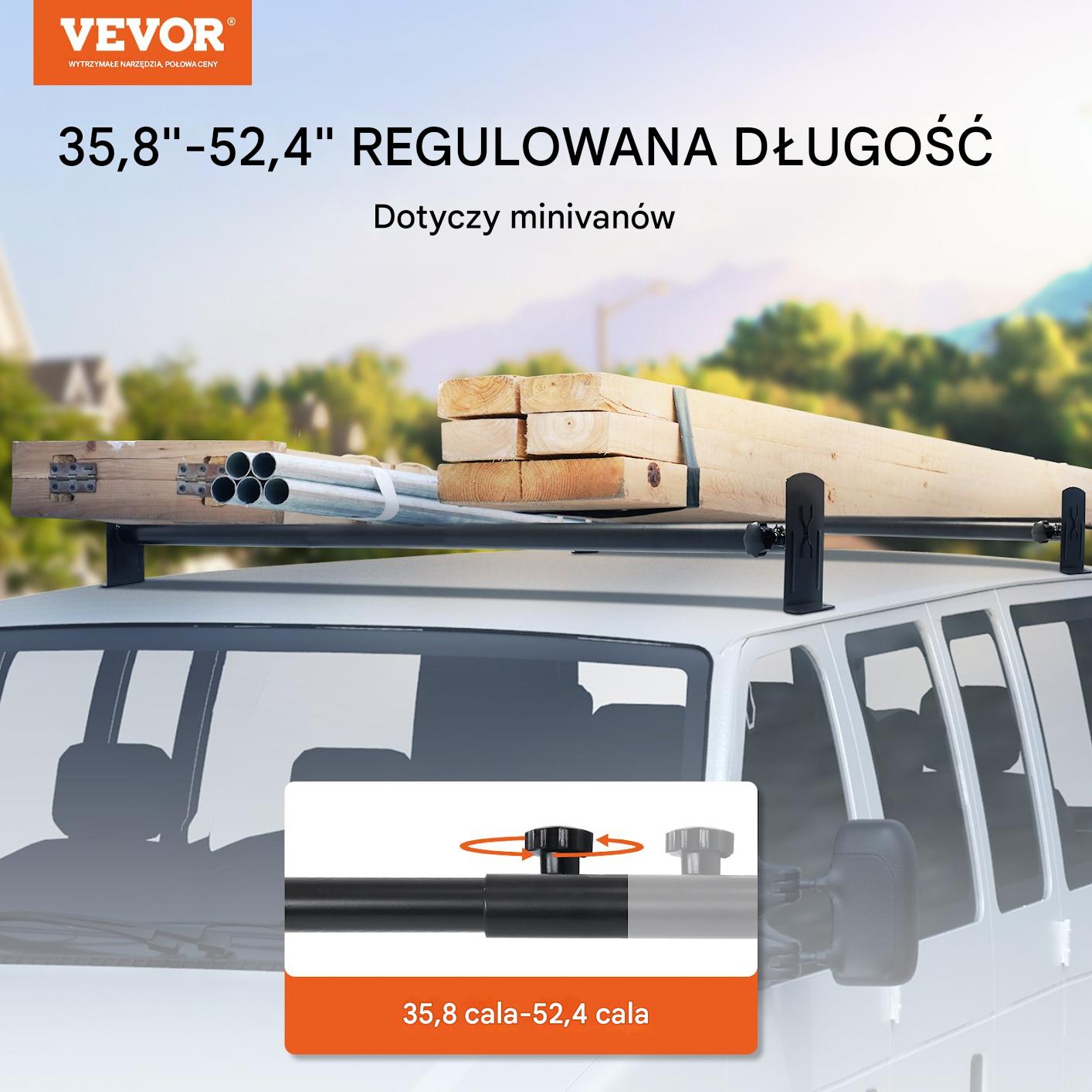 Bagażnik Dachowy do Vana Stalowy – 2 Szt. Udźwig 227 kg - obrazek 7