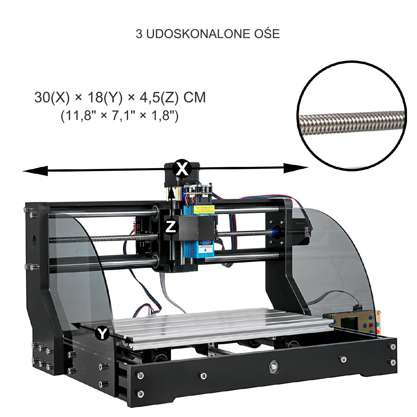 Grawer wycinarka laserowa Maszyna do grawerowania laserowego 300×180×45mm - obrazek 5