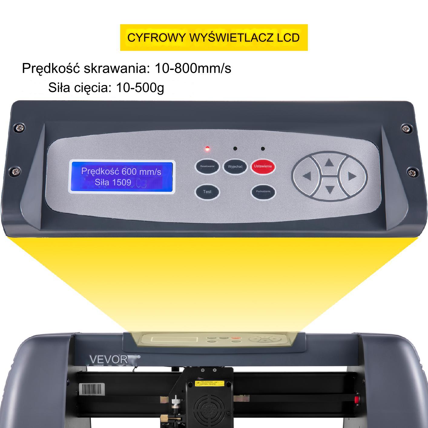 Ploter tnący 375 mm winyl naklejki LCD USB 285 mm premium - obrazek 2