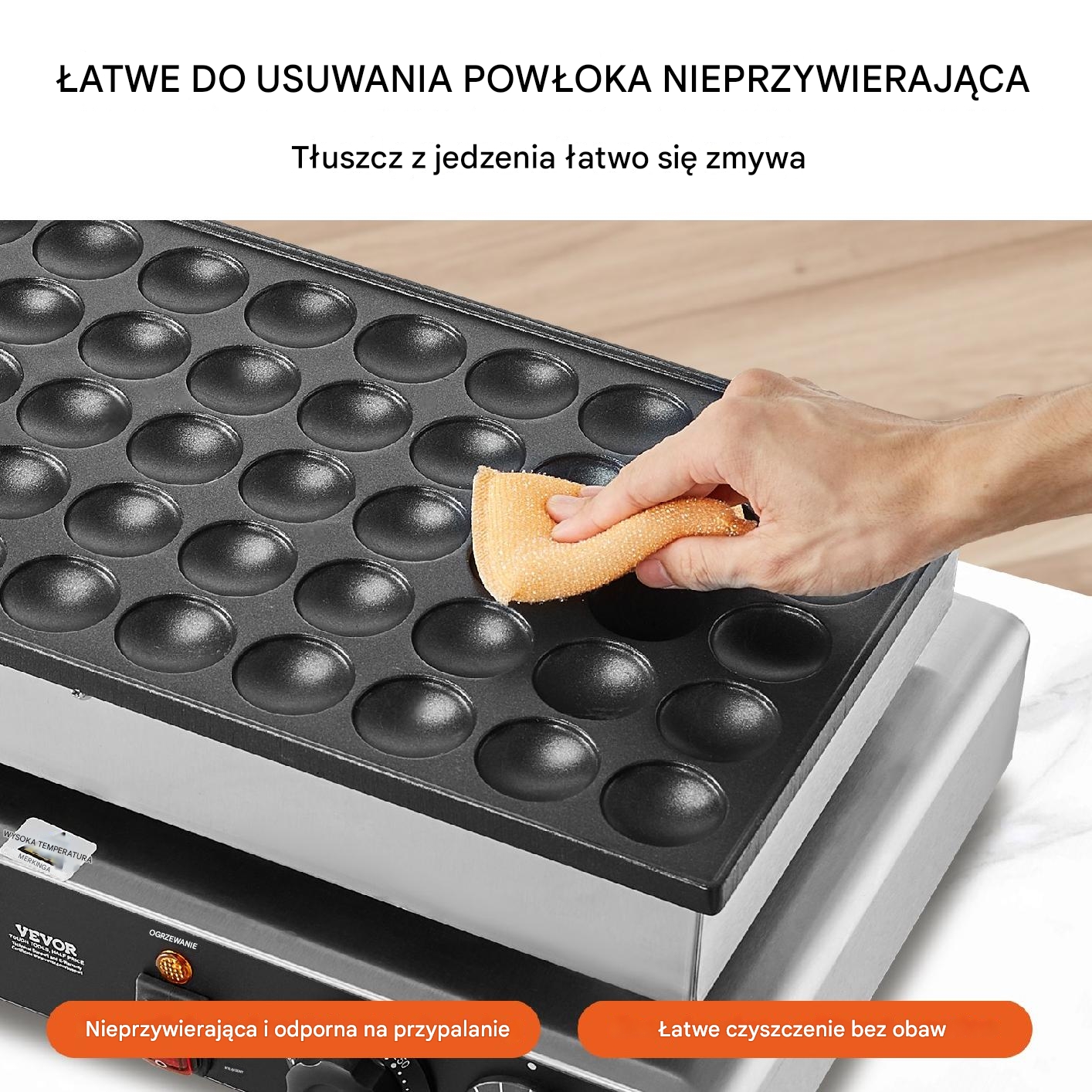 Gofrownica do Poffertjes holenderskich naleśników naleśnikarka 50 szt 1700W - obrazek 4