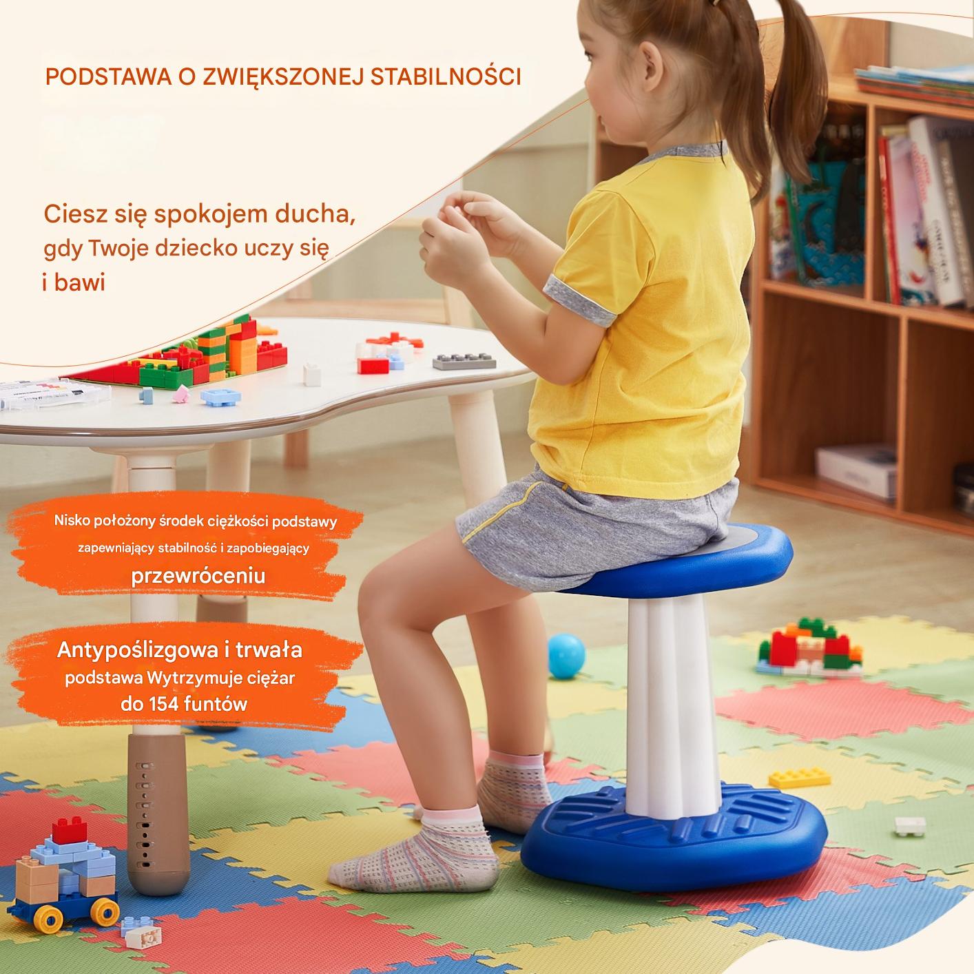 Krzesło aktywne dla dzieci bujak 3-7 lat poprawa koncentracji nauka - obrazek 3