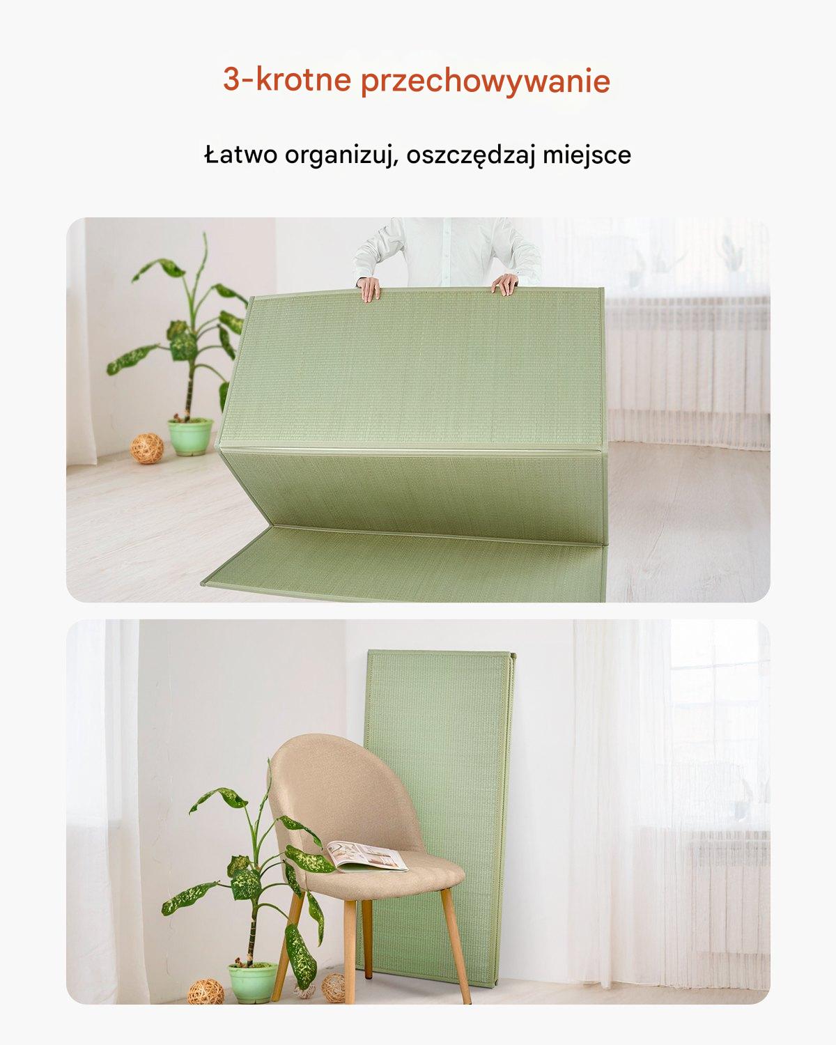 Materac Tatami Japoński Składany z Naturalnej Trawy – 2108 x 1397 x 13 mm - obrazek 6