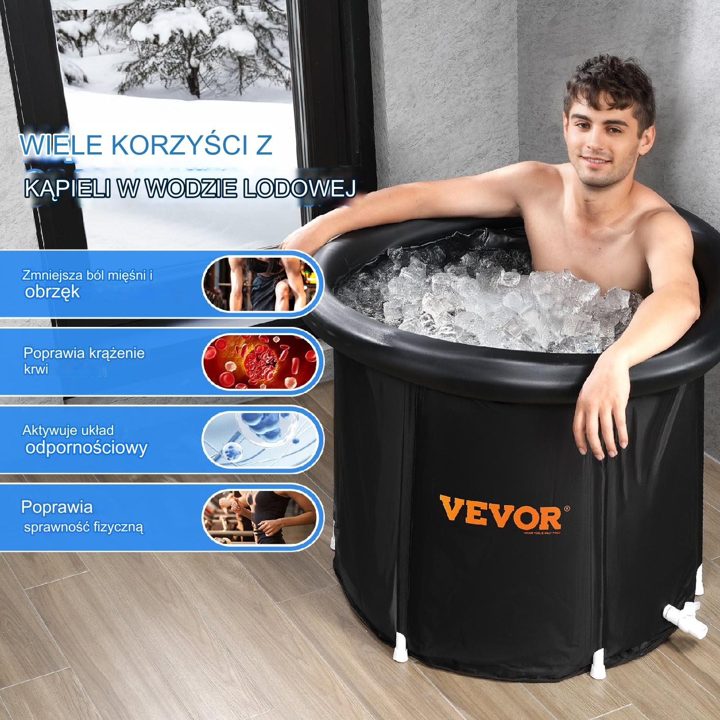 Wanna Bala do Kąpieli Lodowej Krioterapii Nadmuchiwana – 330 L - obrazek 6
