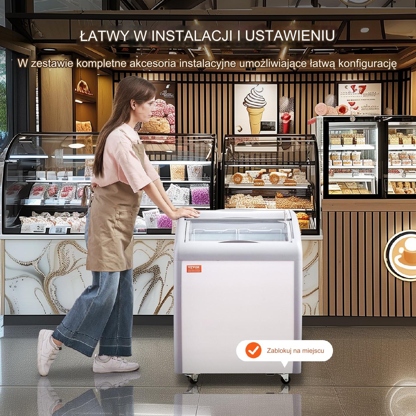 Komercyjna Gablota na Lody 154 L - obrazek 6