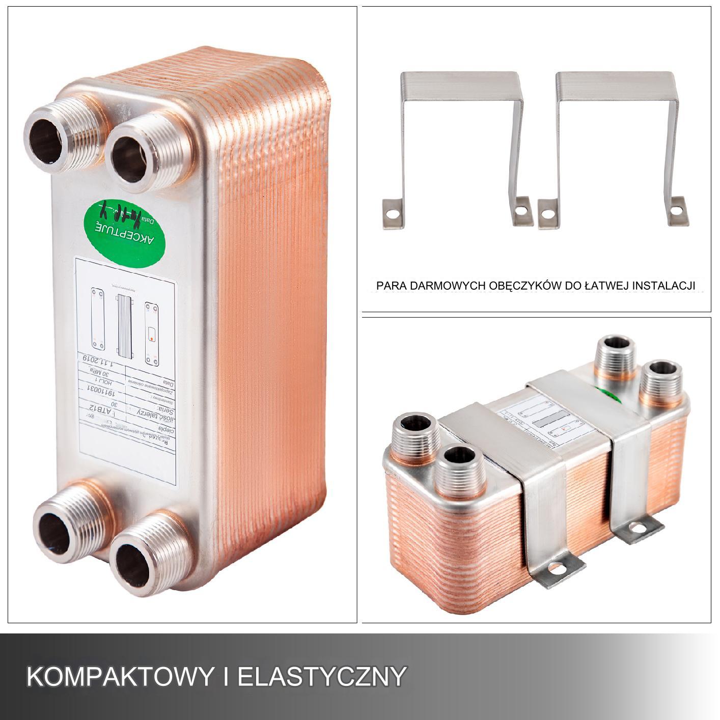 Wymiennik ciepła płytowy 30 płyt 3/4'' - obrazek 6